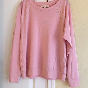 NWT Michael Kors Light Pink Long Sleeve Top, L